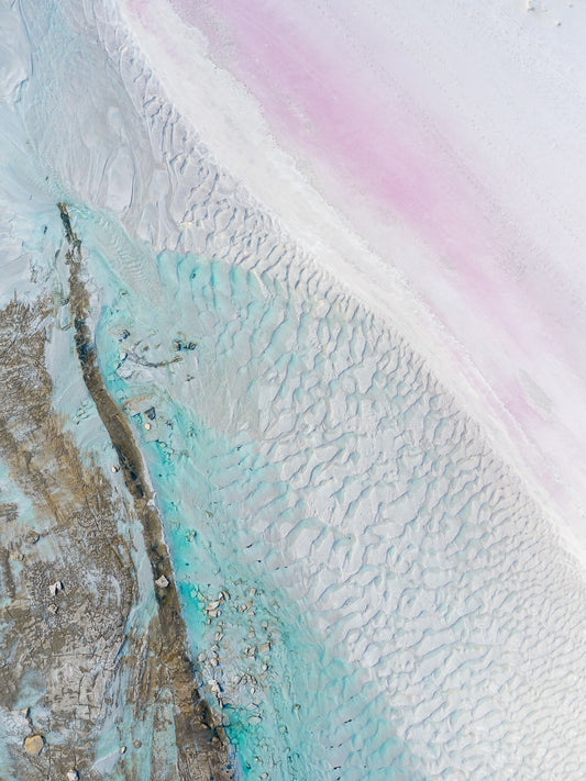 Pink shores of gantheume beach in Kalbarri Western Australia